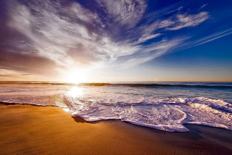 Beach Waves at Sunset